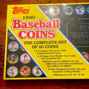 Topps 1990 Baseball Coins The Complete Set of 60 Coins Sealed